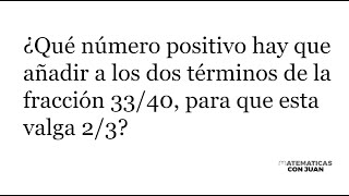 PROBLEMA DE FRACCIONES Matemáticas Básicas [upl. by Yul]