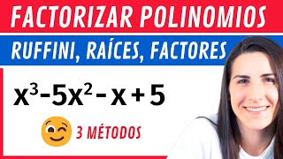 Cómo FACTORIZAR POLINOMIOS 📝 Ruffini Raíces Factores [upl. by Sorips]