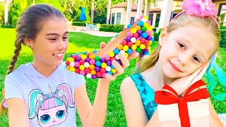 Nastya fait semblant dêtre une vendeuse de chaussures en bonbon  Compilation pour enfants [upl. by Launamme]