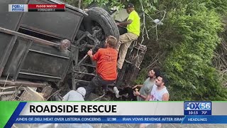 Roadside rescue How strangers banded together to save a family from a wrecked RV in Kentucky [upl. by Llebyram]