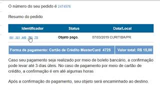 Correios Convertendo código de rastreio e pagando taxa para liberação [upl. by Cord]