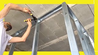 🔥 Drywall partition ▶︎ How to Build a metal framed wall 70mm profiles PLADUR [upl. by Tabbi264]