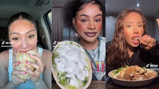 Chipotle mukbang ASMR  TikTok compilation  8 [upl. by Gurevich]