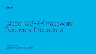 Password Recovery on IOSXR [upl. by Bor]