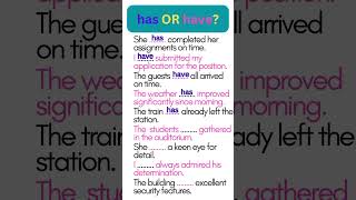 Perfect use of HAS or HAVE english vocabulary grammer englishlearning [upl. by Surovy653]