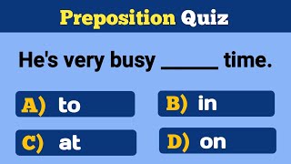 PREPOSITION QUIZ  PREPOSITION  PREPOSITION EXERCISE  GRAMMAR TEST Part 14 [upl. by Connelly]