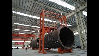 Offshore Wind Tower Monopile Manufacture Working Site [upl. by Arahsat]