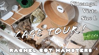 Niteangel Vista Size Large Hamster Cage Tour  My Dwarf Hamsters Enclosure [upl. by Wooster]