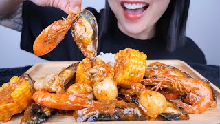 SEAFOOD MESSY EATING ASMR LIGHT WHISPERS  SASASMR [upl. by Melina421]