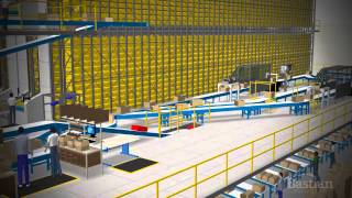 Material Handling System Animation of a Healthcare Distribution Center [upl. by Atterual]