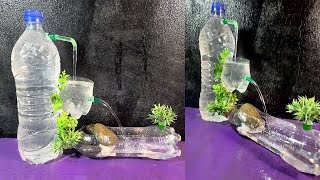 DIY  Tabletop Waterfall Fountain easy at home from plastic bottle  Water Fountain Craft [upl. by Caia646]