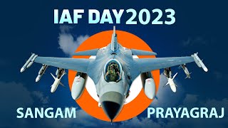 वायुसेना का संगम पर एयर शो  Air Force Day Parade 2023 aif sangam [upl. by Beberg]