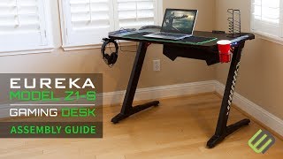 Eureka Z1S Gaming Desk Assembly Guide [upl. by Aciretnahs]