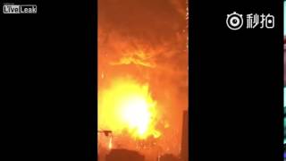 Massive Explosion In TianjinChinaNew angle [upl. by Elconin]