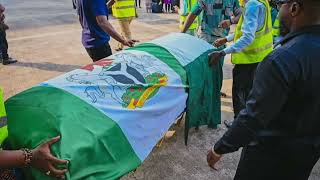 Body Of Former Governor Of Ondo State Arrives Nigeria From Germany [upl. by Artemla862]