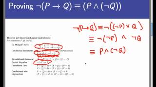 Logical equivalence without truth tables Screencast 224 [upl. by Tabbatha]