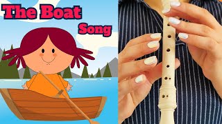 Easy Song for Recorder  The Boat Song recorder  With Note Sheet [upl. by Banquer]