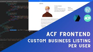 Custom Business Listing using ACF Frontend Per User on WordPress Tutorial [upl. by Andras]