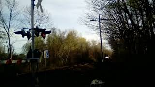 OLD VIDEO Amtrak Downeaster P42 163 leading at Coles Hill Rd Wells ME 552018 [upl. by Yeliac]