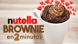 Brownie en Taza en 1 MINUTO SIN HUEVO SIN LECHE NI MANTECA Especial para mama 2 [upl. by Tsiuqram343]