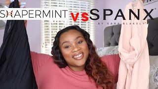 SPANX HIGH POWER SHORT VS SHAPERMINT SHAPER SHORT  WHICH IS BETTER [upl. by Alauqahs]