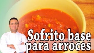 Sofrito base para la elaboración de arroces  Recetas de cocina [upl. by Nwahsek]