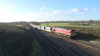 Fairwood Junction Freight Westbury 3rd December 2014 [upl. by Wallas]