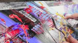 Abstract acrylic painting Demo HD Video  illuminating  by John Beckley [upl. by Montagna]