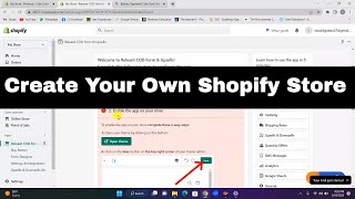 Create Your Own Shopify Store  Design A Shopify Store In 10 Minutes  Stepbystep tutorial [upl. by Animrelliug484]