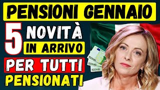 ⚡️PENSIONI GENNAIO 2025 👉 5 NOVITÀ IN ARRIVO CON IL NUOVO ANNO ✅ AUMENTI BONUS E PROROGHE 📈 [upl. by Rutra]