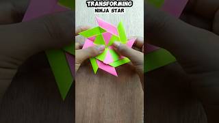 HOW TO MAKE TRANSFORMING NINJA STAR  EASY PAPER TRANSFORMING NINJA STAR MAKING [upl. by Ybeloc]