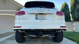 2015 Porsche Cayenne Diesel Straight Pipe Cold Start and Side Exit Exhaust [upl. by Eniffit]