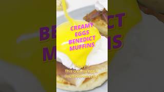 CREAMY Eggs Benedict with Hollandaise Sauce in Muffin shorts eggsbenedict englishmuffin [upl. by Inat]