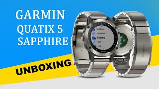 Garmin Quatix 5 Sapphire Unboxing HD 0100168842 [upl. by Hulda]