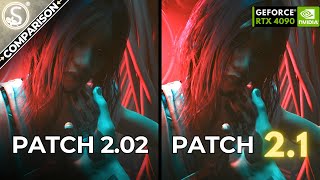 CP2077 PATCH 202 vs 21 Path Tracing Comparison  RTX 4090 4K [upl. by Noell635]