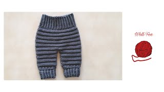 Babyhose häkeln Gr 5056 Schritt für Schritt siehe Infobox für andere Größen [upl. by Siletotsira]