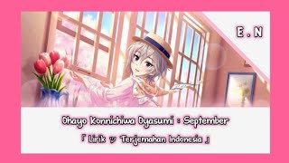 Ohayo Konnichiwa Oyasumi  September おやすみ 「 Lirik amp Terjemahan Indonesia 」 [upl. by Radloff]