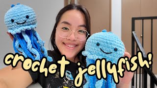 crochet a jellyfish with me  crochet vlog [upl. by Waki]