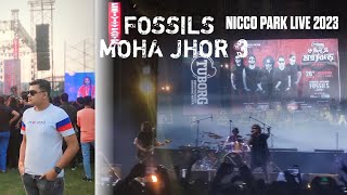 FOSSILS MOHA JHOR 3 LIVE NICCO PARK KOLKATA 2023  FOSSILS LIVE NICCO PARK  BANGLA VLOG [upl. by Templer228]