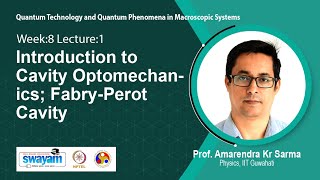 Lec 30 Introduction to Cavity OptomechanicsFabryPerot Cavity [upl. by Inah145]