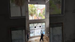 Large window installation process [upl. by Kcarb304]