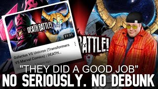 My Response To Galactus vs Unicron Death Battle [upl. by Lhary]