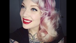 Classic Pinup Hair and Makeup Tutorial [upl. by Avelin]