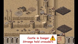 Castle in danger Lord Under Attack by 760 troops Lost or saved Stronghold Crusaders Game play [upl. by Annehcu982]