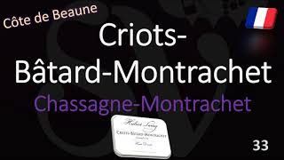 CriotsBâtard Montrachet Burgundy Grand Cru Wine Pronunciation Chassagne [upl. by Eimrej326]