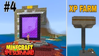 I MAKE EASIEST MOB XP FARM  MINECRAFT PE SURVIVAL SERIES 4 [upl. by Uyekawa]