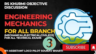 ENGINEERING MECHANICSLecture3 R S khurmi objective Discussion For all technical exams [upl. by Bez]