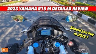 Yamaha R15 M New model Detailed Review  Best 150cc bike in 2023 [upl. by Oenire768]