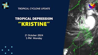 Press Briefing Tropical Depression KristinePH at 5 PM  October 21 2024  Monday [upl. by Nonnah]