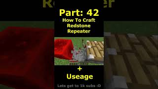 How To Craft a Redstone Repeater [upl. by Nalyt]